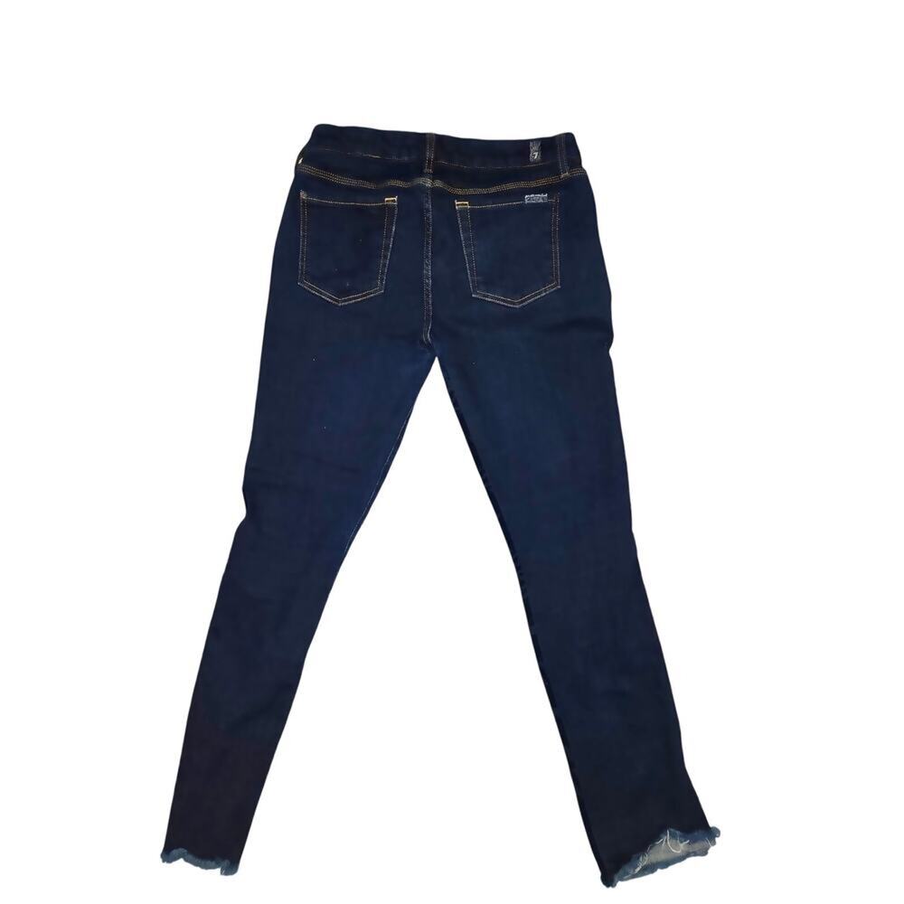 Vintage 7 SEVEN straight leg ankle cut off dark wash jeans size 29